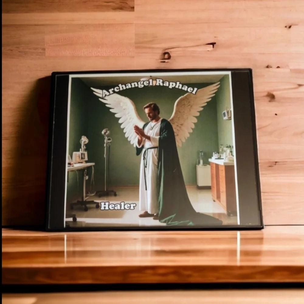 Archangel St Raphael in a Glass Front Frame 8x10 Picture AI wall